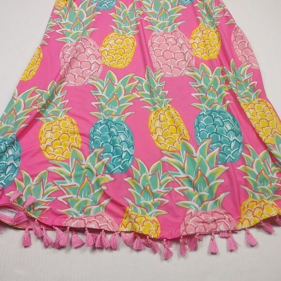 Simply Southern Stretchy Sleeveless Dress Pineapple Print Summer Pullover Small - Picture 2 of 10